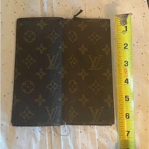 LOUIS VUITTON Vintage Canvas Checkbook Cover Great for Upcycle Projects SCRAP
